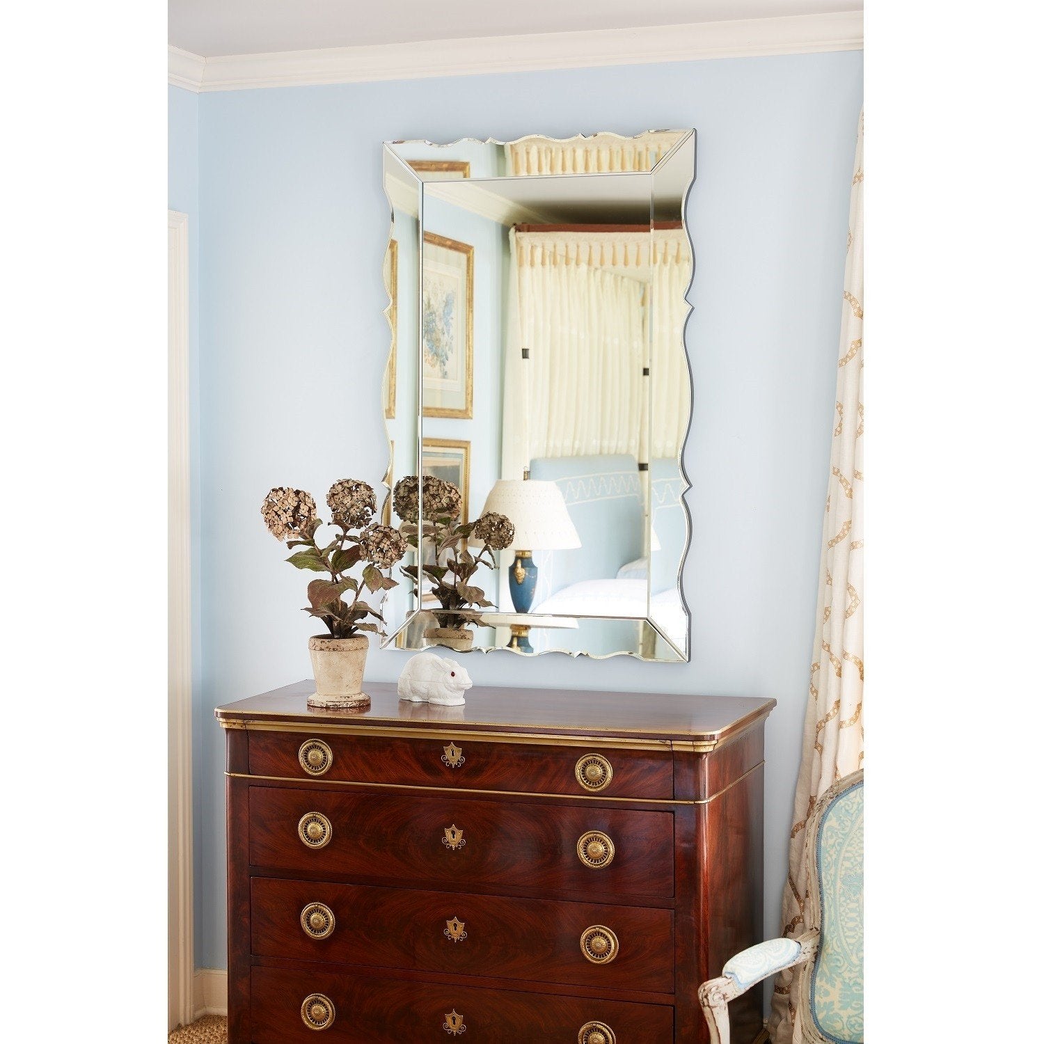 Fig Linens - Mirror Image Home - Morisot Mirror Framed Mirror by Bunny Williams - Lifestyle
