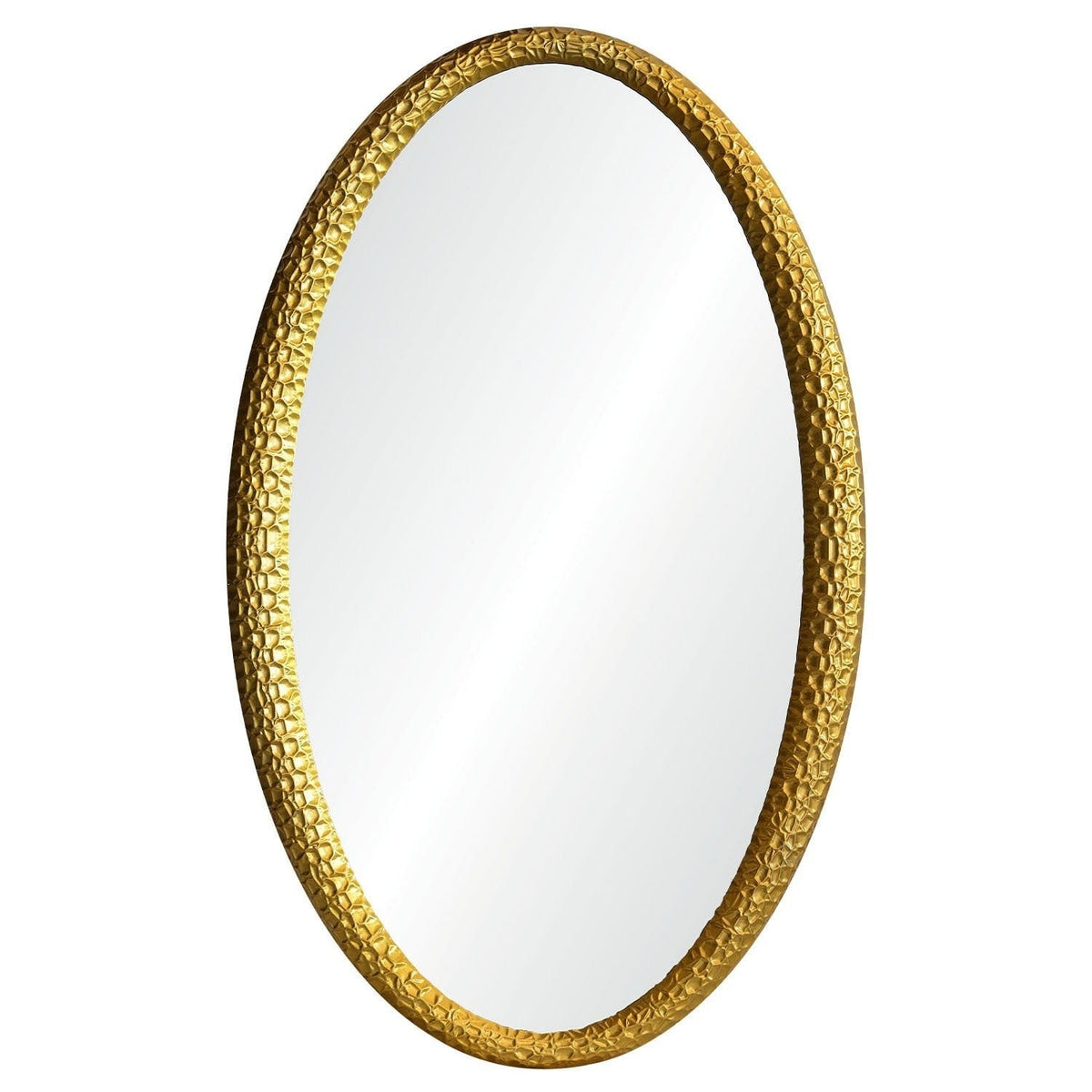 Mirror Image Home - Martele Gold Oval Mirror by Jamie Drake | Fig Linens