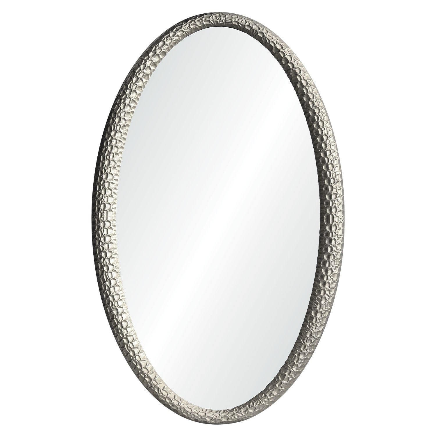 Mirror Image Home - Martele Silver Oval Mirror by Jamie Drake | Fig Linens
