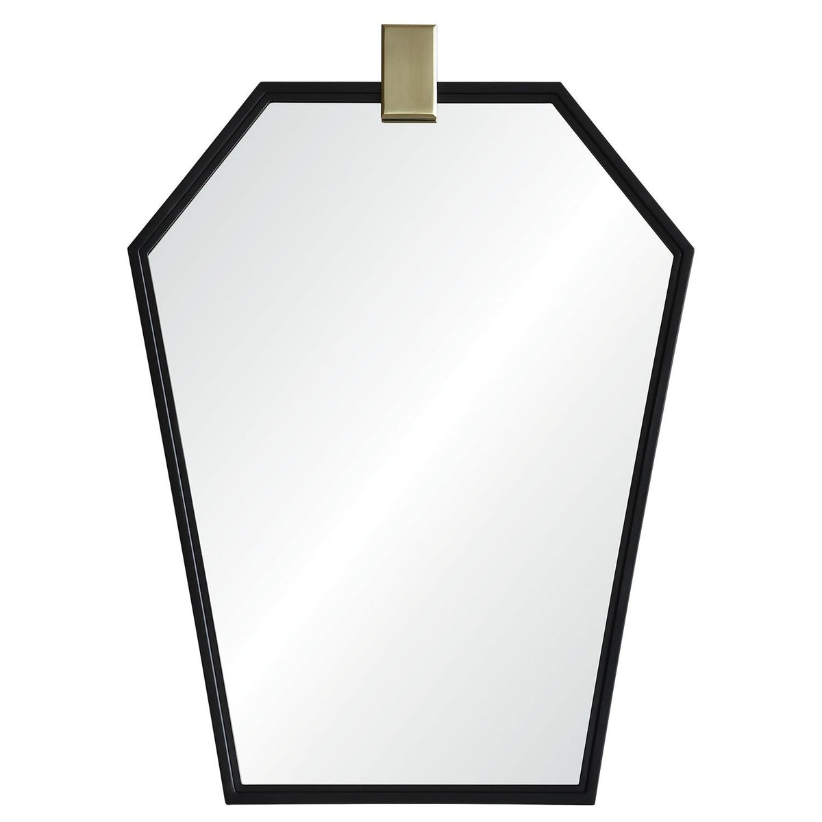 Mirror Image Home - Lantern Black Nickel &amp; Satin Brass Mirror by Jamie Drake | Fig Linens