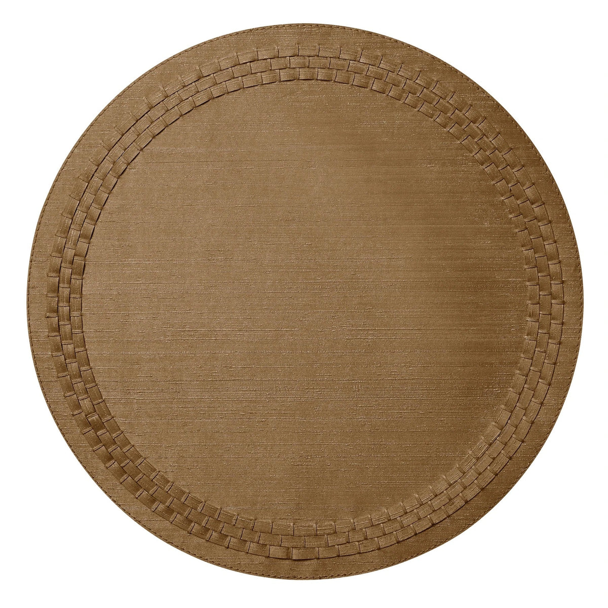 August Taupe Round Placemats by Mode Living | Fig Linens