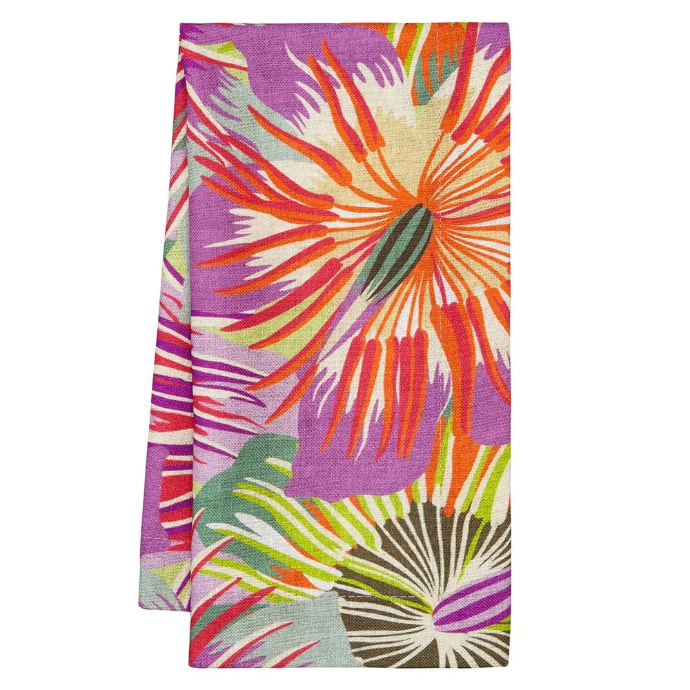 100% Polyester Barbados Multicolored Napkins by Mode Living | Fig Linens