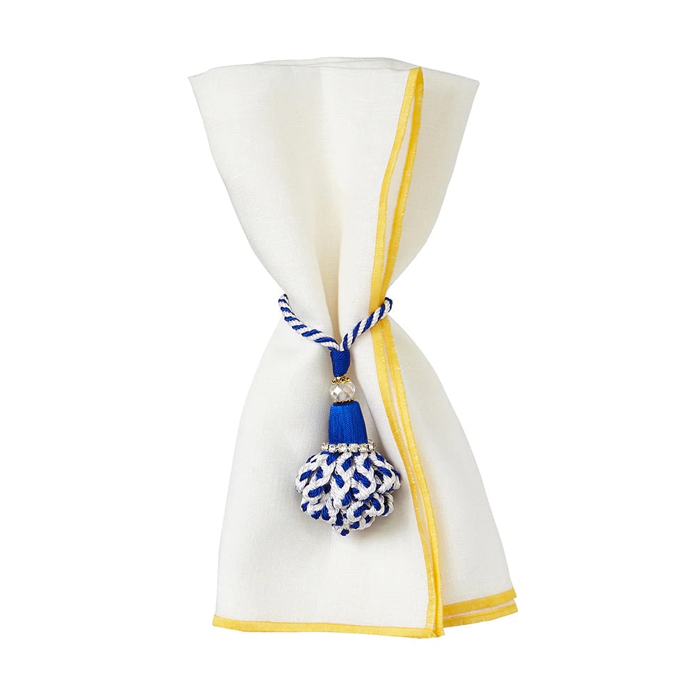 Yellow Bel Air Dinner Napkins by Mode Living | Fig Linens