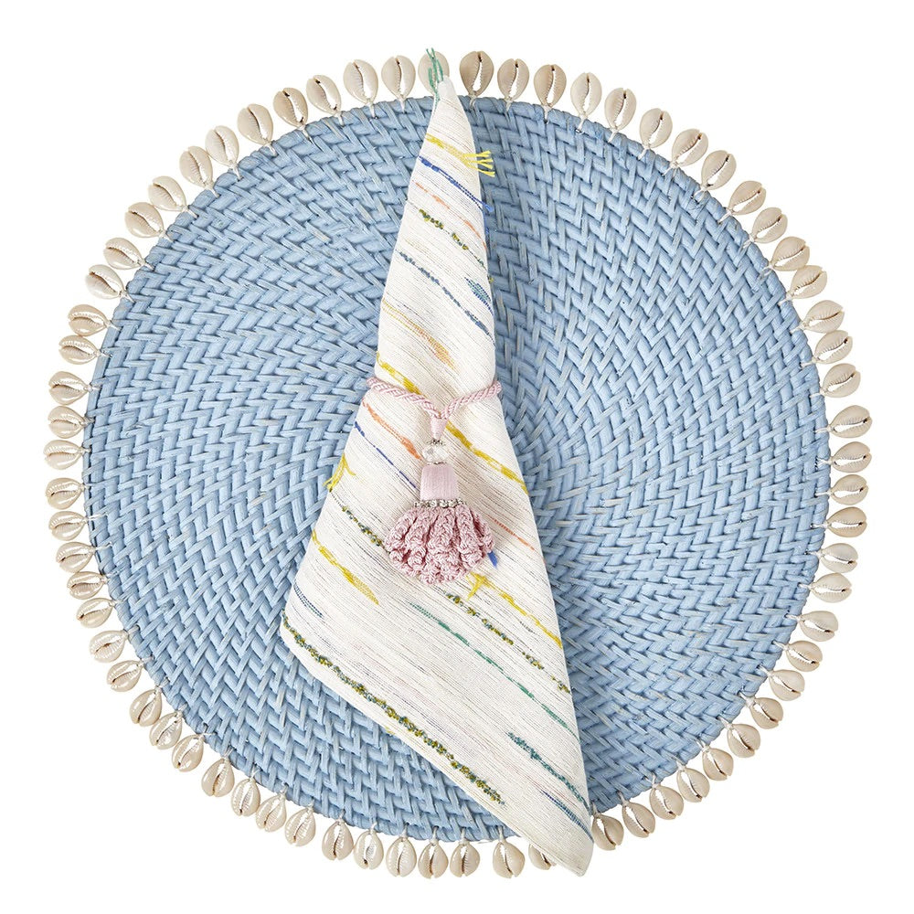 Light Blue Capiz Seashell Placemats by Mode Living | Fig Linens