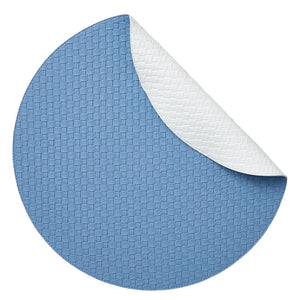 Fig Linens - Cesto White & Blue Round Placemats by Mode Living