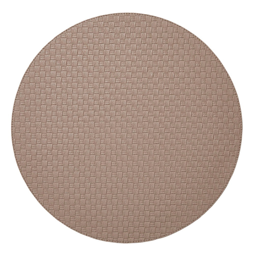 Cesto Black & Taupe Round Placemats by Mode Living FIG LINENS AND HOME