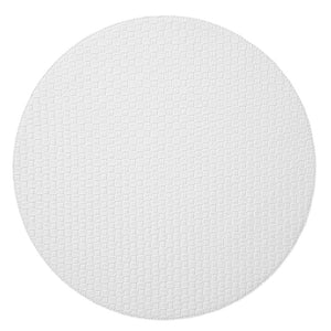 Fig Linens - Cesto White & Blue Round Placemats by Mode Living - Reversible Placemats