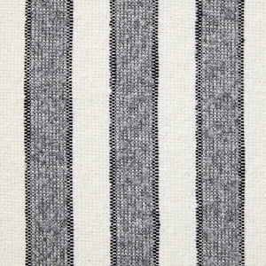Closeup - Chalet Gray Striped Pillow by Mode Living | Fig Linens