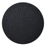 Chequer Black & Gray Round Placemats by Mode Living - Easy Care Placemats