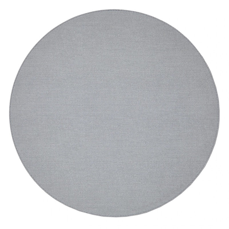 Front  - Chic Denim Blue & Grey Reversible Round Placemats by Mode Living