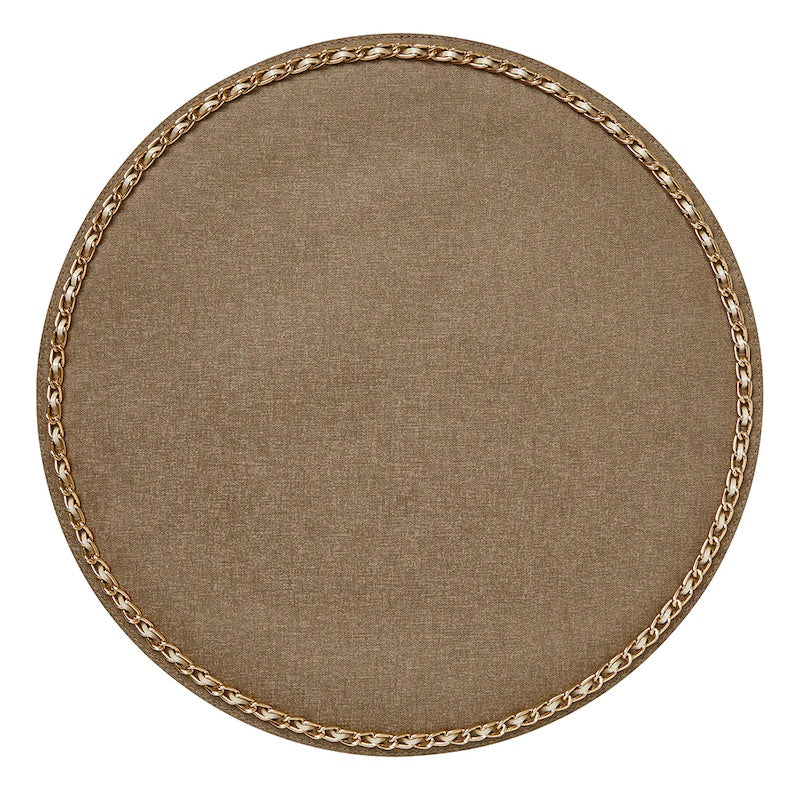 Bronze Coco Round Placemats by Mode Living | Fig Linens