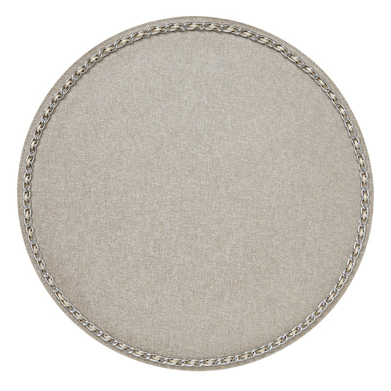 Latte Coco Round Placemats by Mode Living | Fig Linens