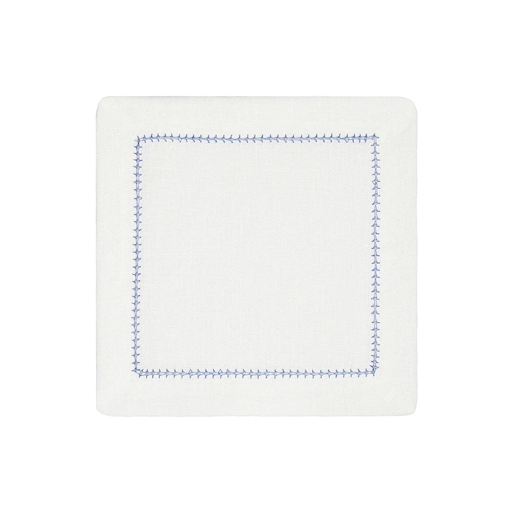 Blue and White Dolce Cocktail Napkins by Mode Living | Fig Linens