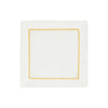 Orange and White Dolce Cocktail Napkins by Mode Living | Fig Linens
