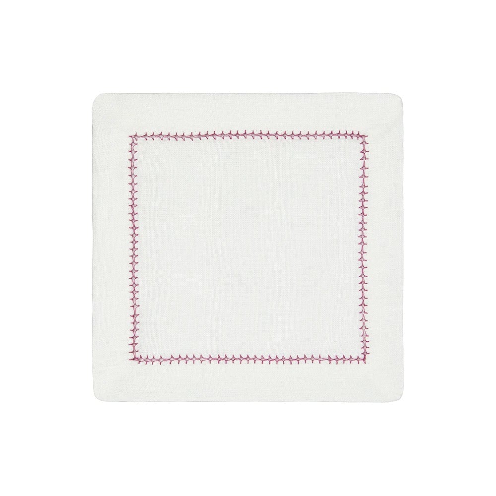 Purple and White Dolce Cocktail Napkins by Mode Living | Fig Linens