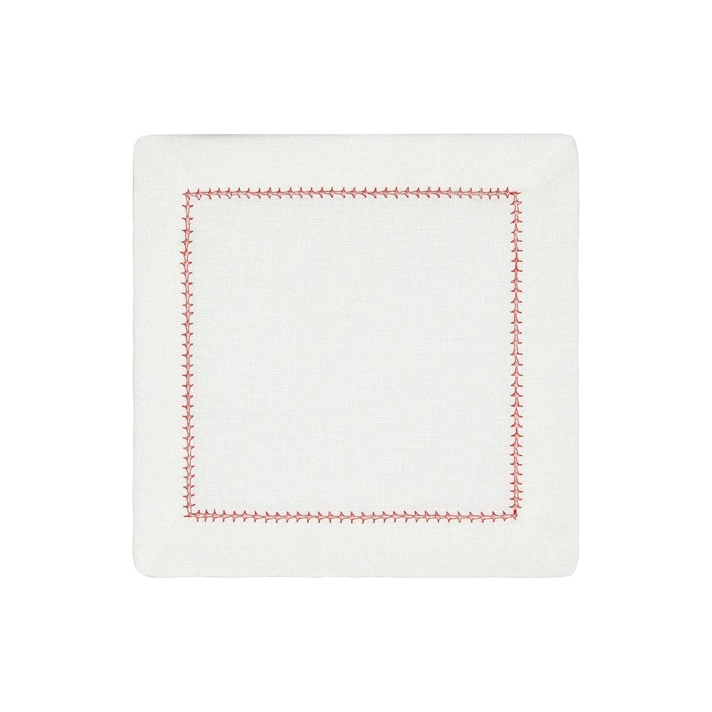 Red Dolce Cocktail Napkins by Mode Living | Fig Linens