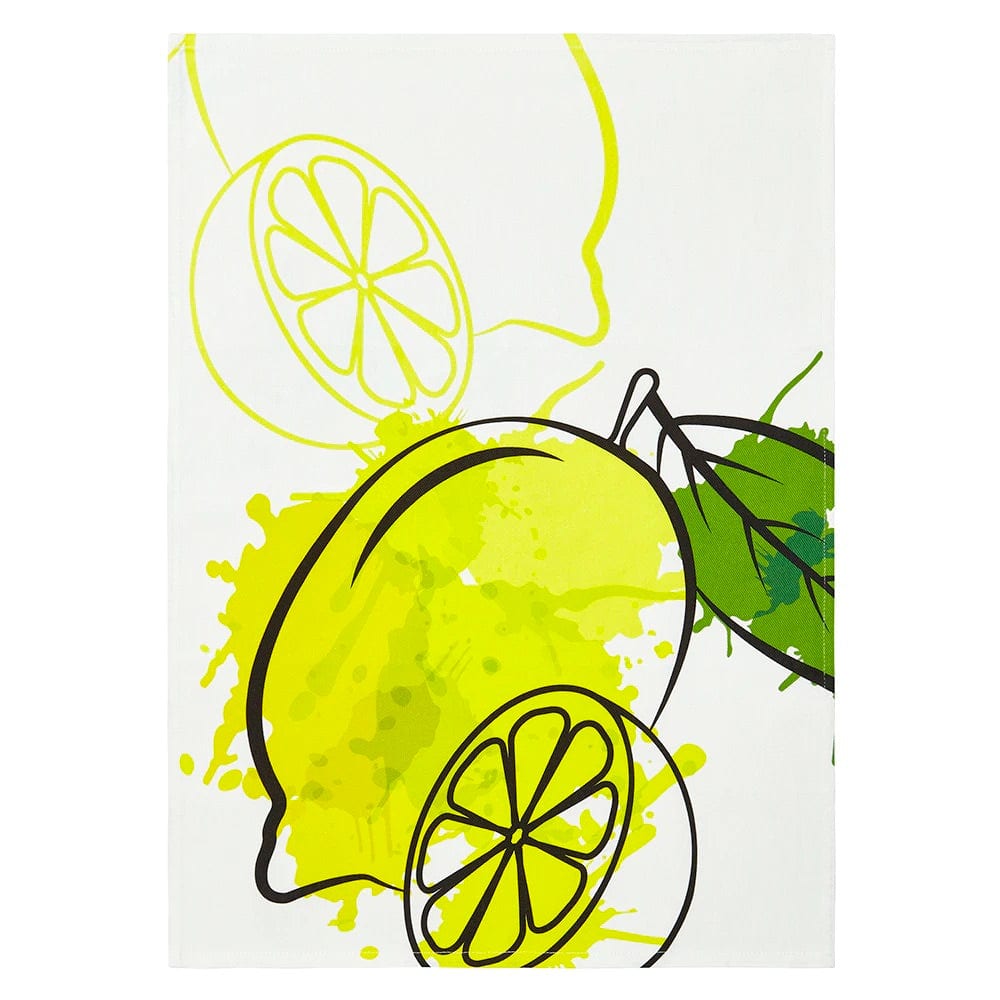 Lemon Fruit Splatter Tea Towels by Mode Living | Fig Linens
