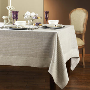 Greenwich Beige Tablecloth by Mode Living | Fig Linens 