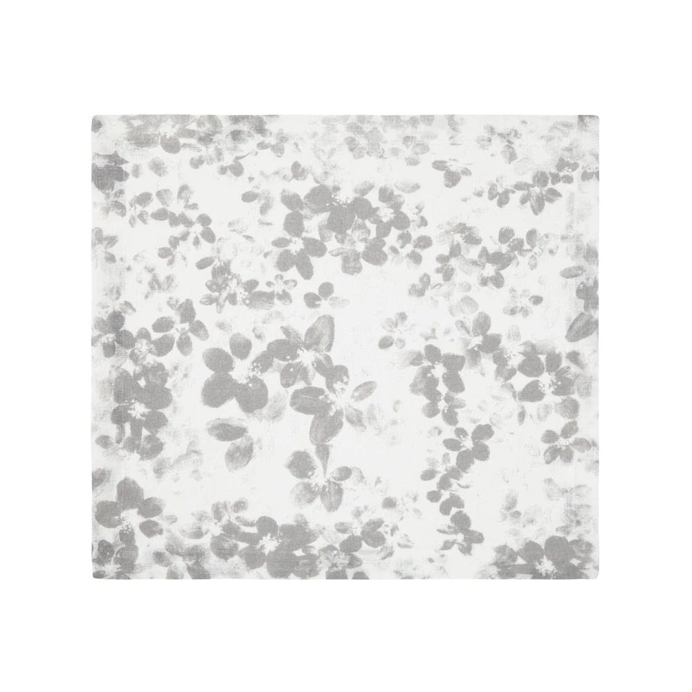 Hudson Gray & White Floral Napkins by Mode Living | Fig Linens