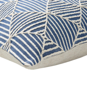 Pillow with Insert - Mar Blue & White Decorative Pillow by Mode Living | Fig Linens