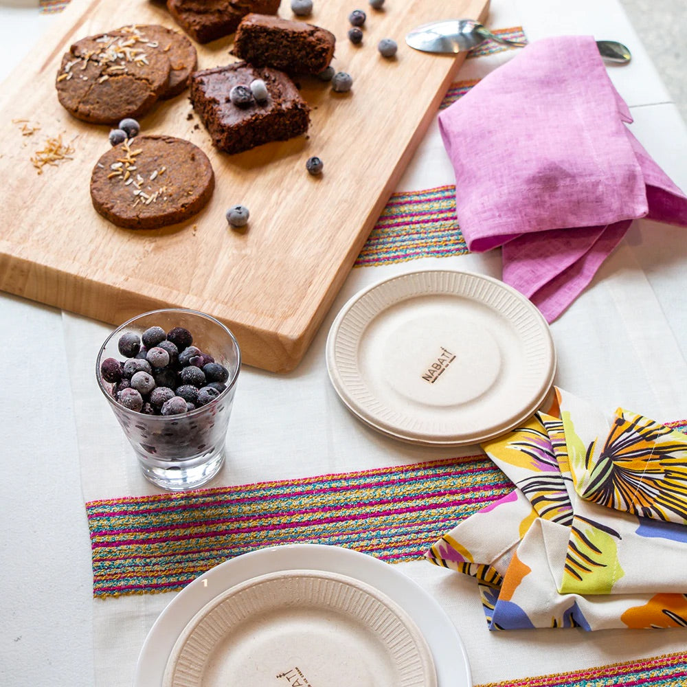 Lifestyle - Maya Red Table Runner by Mode Living | Fig Linens
