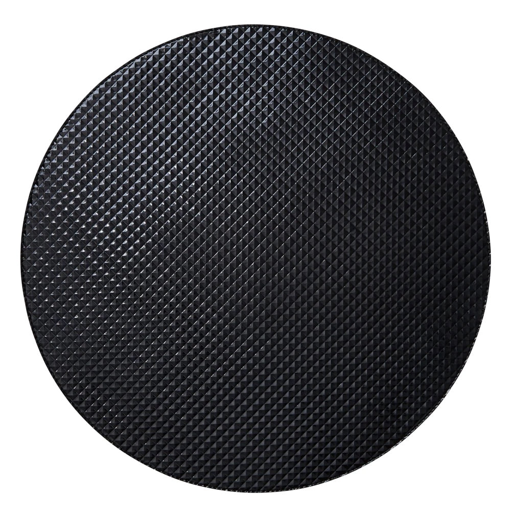 Miyake Black Round Placemats by Mode Living | Fig Linens