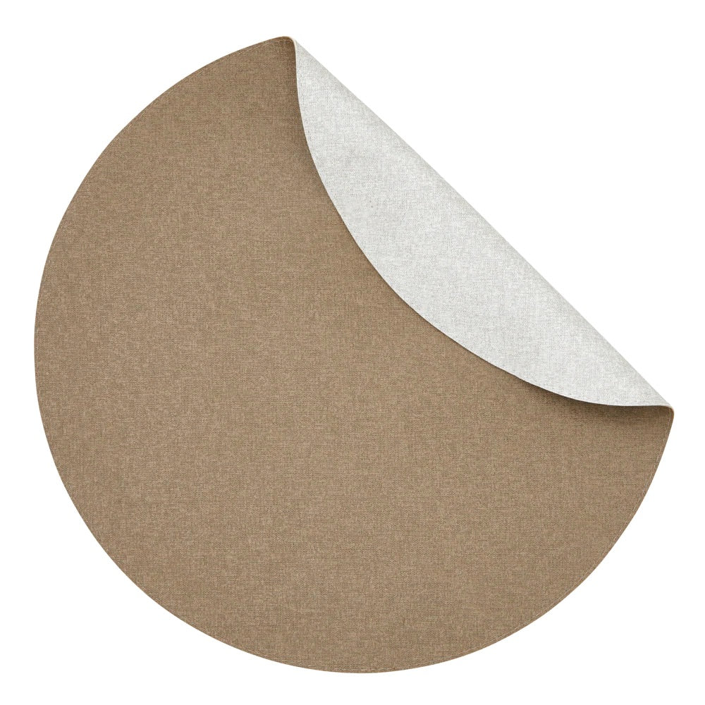 Notte Milky &amp; Bronze Round Reversible Placemats by Mode Living | Fig Linens