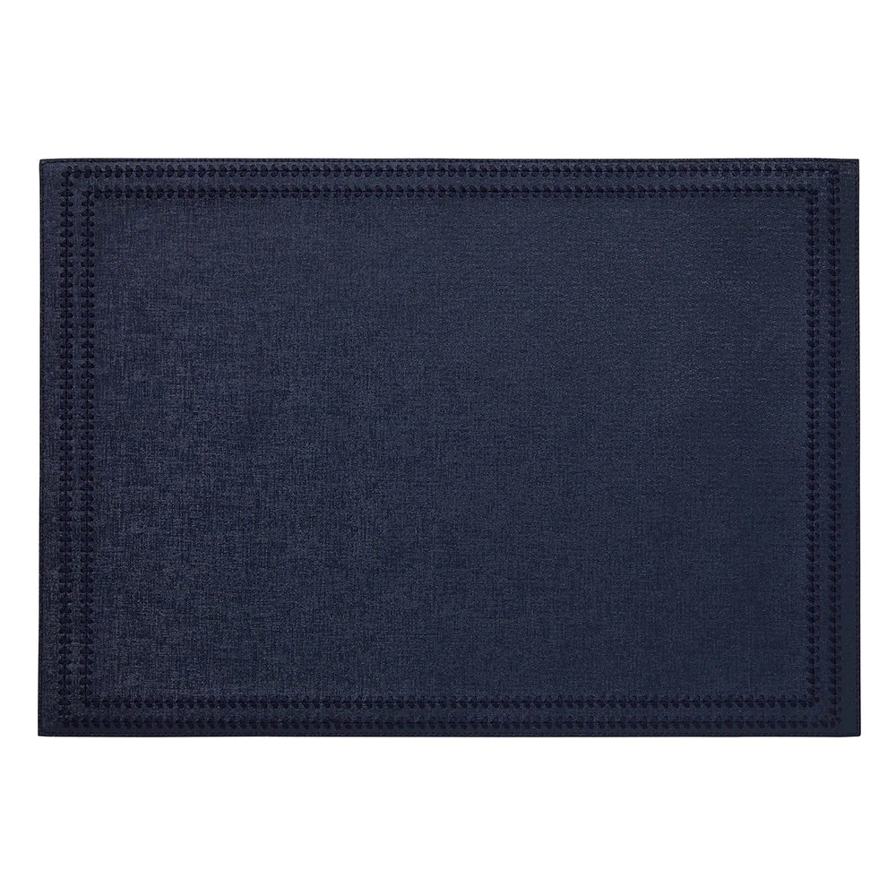 Paloma Navy Rectangle Placemats by Mode Living | Fig Linens