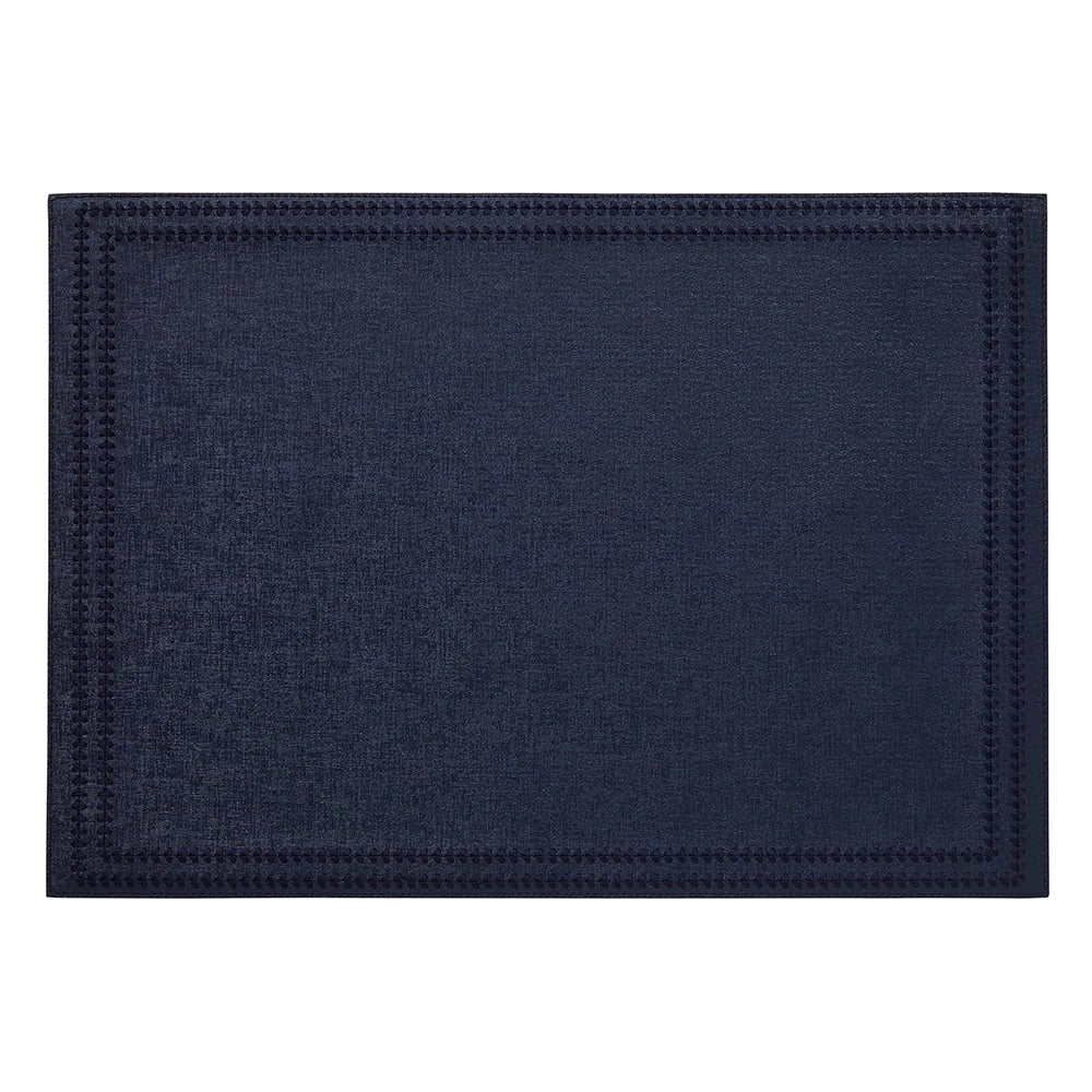 Paloma Navy Rectangle Placemats by Mode Living | Fig Linens