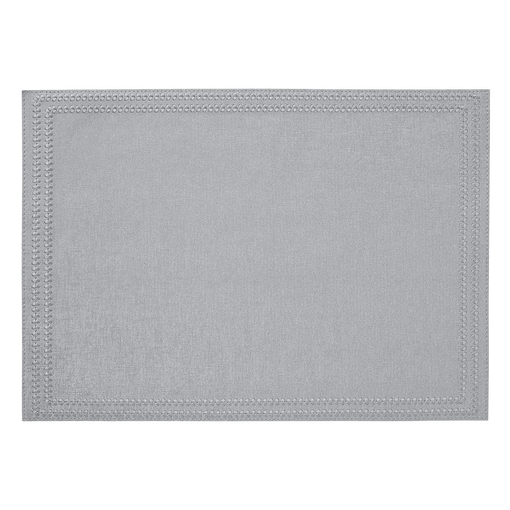 Paloma Silver Rectangle Placemats by Mode Living | Fig Linens
