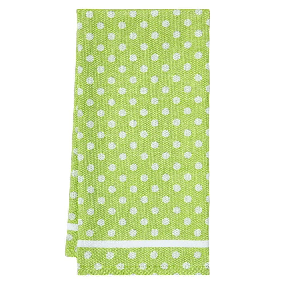 Green Polka Dot Tea Towel by Mode Living | Fig Linens
