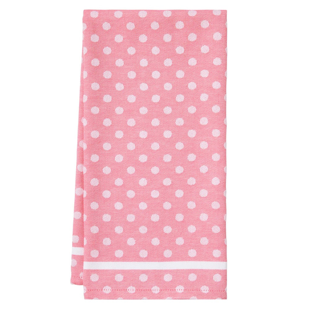Pink Polka Dot Tea Towel by Mode Living | Fig Linens