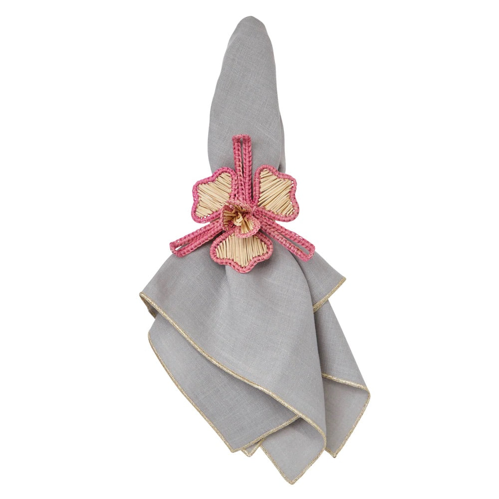 Bowery Grey &amp; Gold Napkins by Mode Living | Fig Linens