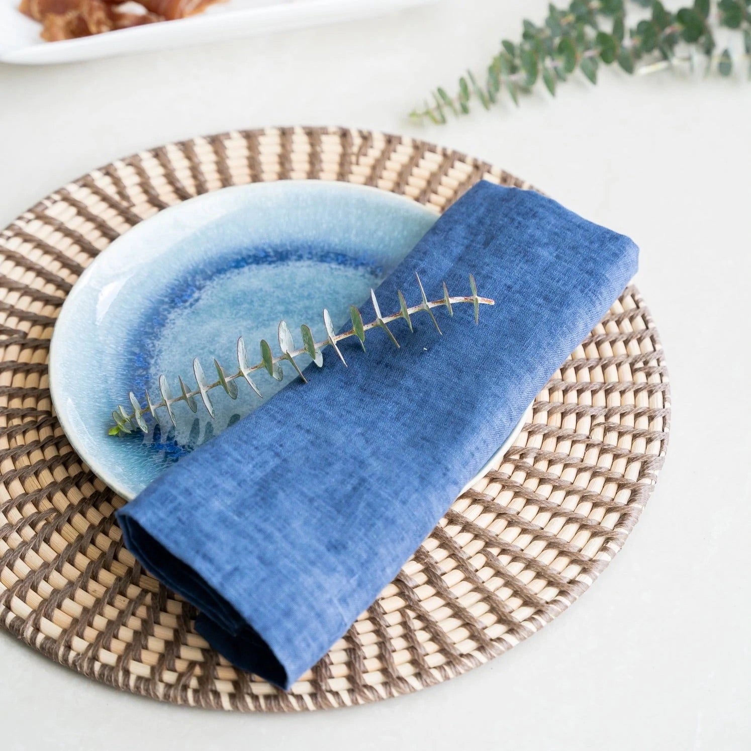 Tahiti Cocoa Round Placemats by Mode Living | Fig Linens
