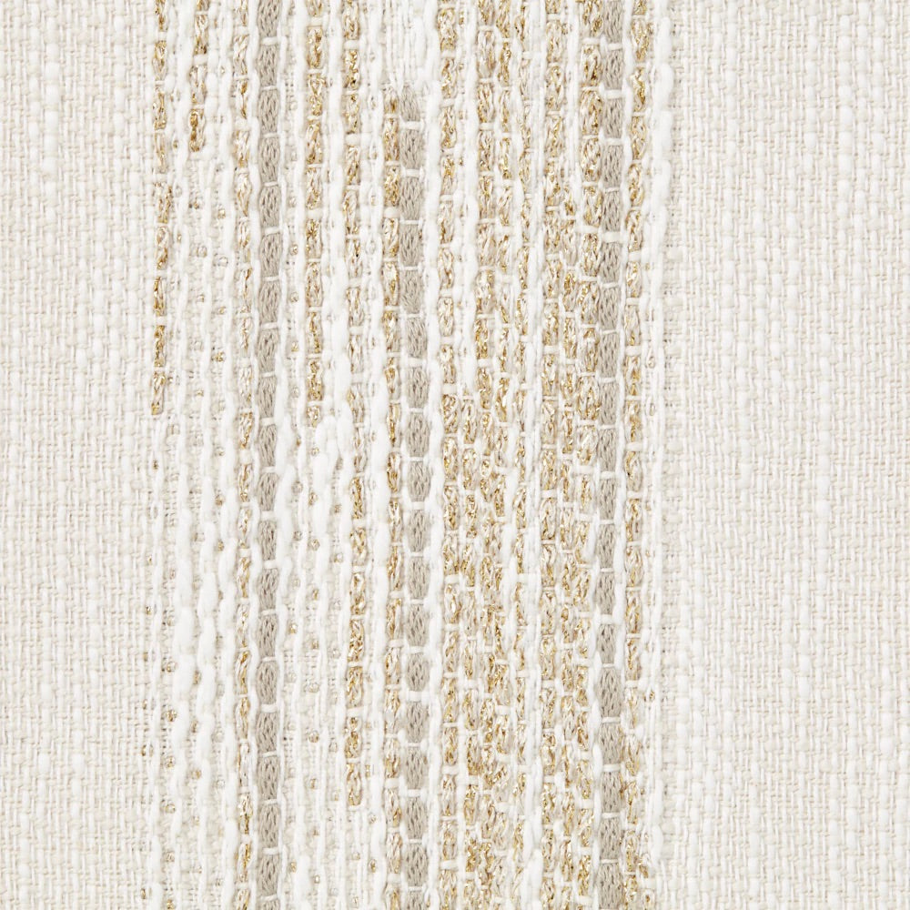 Closeup - Terra Striped Beige Metallic Pillows by Mode Living | Fig Linens