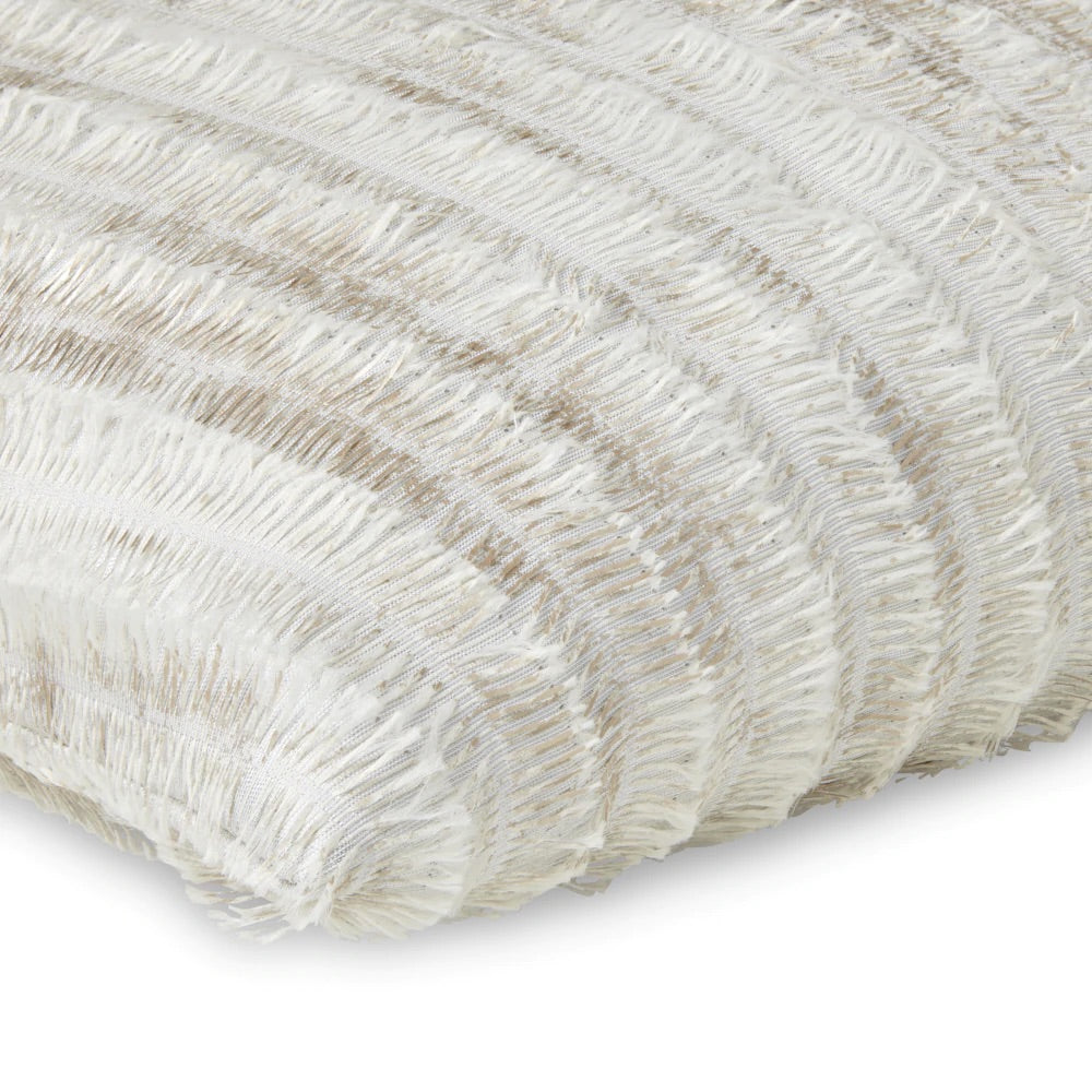 22x22" Terra Off White Fringe Pillow by Mode Living | Fig Linens