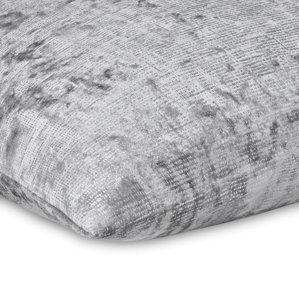 Neutral Pillow - Terra Light Gray Metallic Pillow by Mode Living | Fig Linens