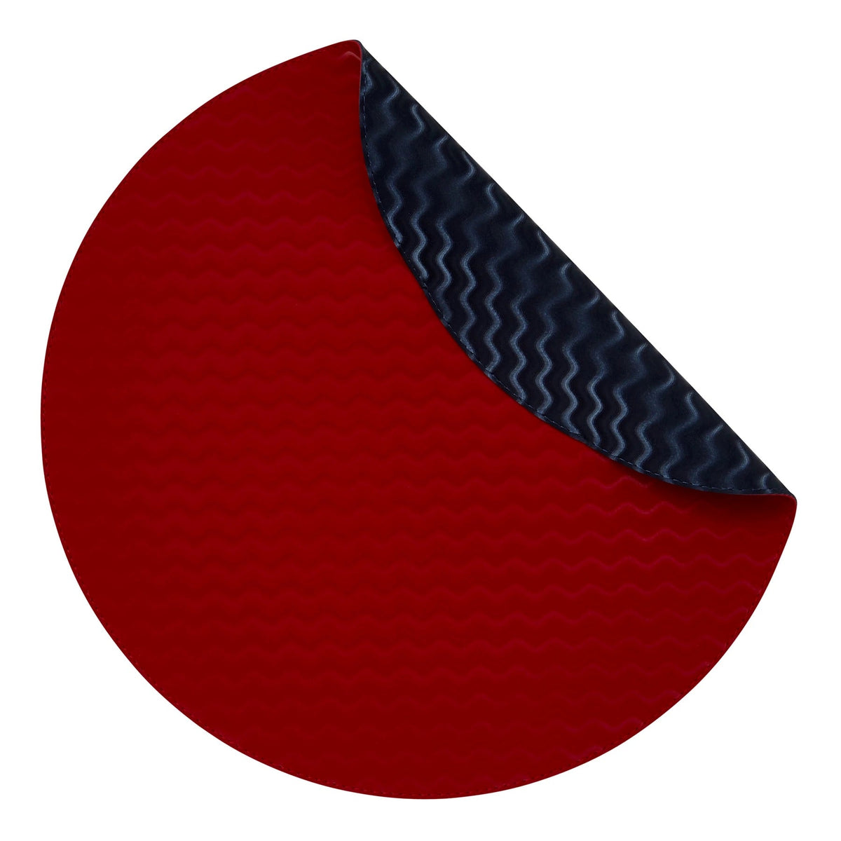 Tilde Red &amp; Navy Round Placemats by Mode Living | Fig Linens