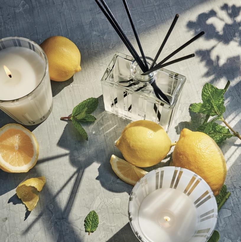 Fig Linens - Amalfi Lemon & Mint 3-Wick Candle by Nest - Lifestyle