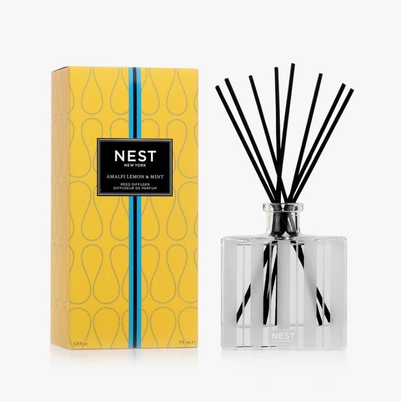 Amalfi Lemon &amp; Mint Reed Diffuser by Nest | Fig Linens and Home