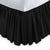 Fig Linens - Mandalay Black Linen Bedding by Peacock Alley - Ruffled Bed Skirt