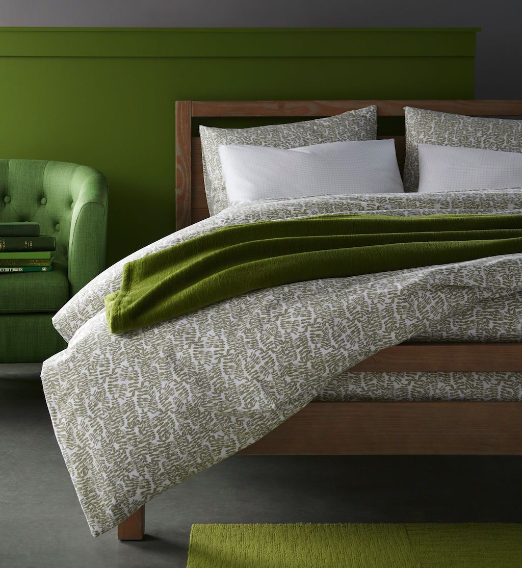 Fig Linens - Olive Fern Duvet, sheets and Shams by Peacock Alley