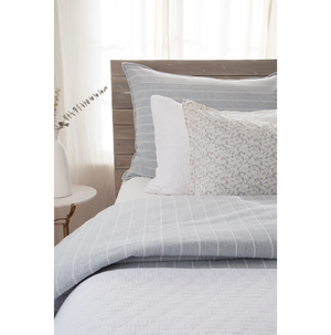 Henley Sky Big Pillow by Pom Pom at Home | Fig Linens and Home - Lifestyle