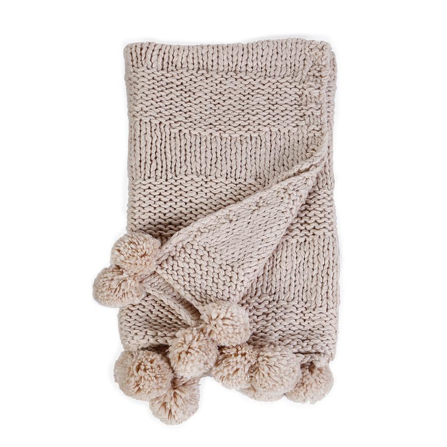 Oulu Natural Throw by Pom Pom at Home | Fig Linens and Home