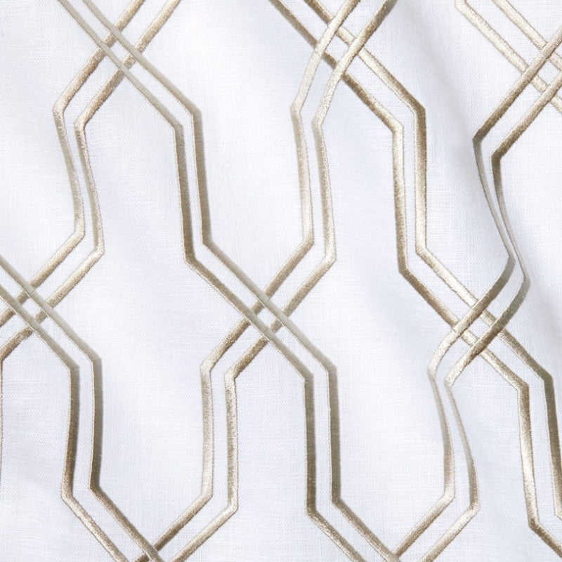 Close up - Borsari White & Oat Decorative Pillow by Sferra | Fig Linens