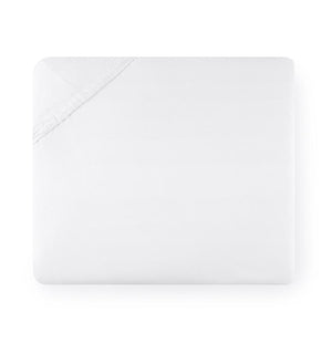 Fig Linens - Celeste White Fitted Sheet by Sferra