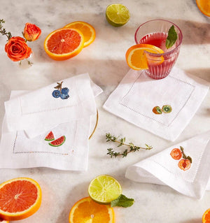 Dolce Cocktail Napkins by Sferra | Fig Linens and Home - Lifestyle