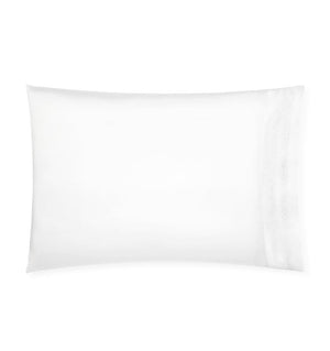 Fig Linens - Sferra Giza 45 White Pillowcase - Quatrefoil