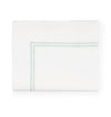 Fig Linens - Sferra Grande Hotel Bedding - White and Mist Flat Sheet
