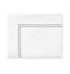 Fig Linens - Sferra Grande Hotel Bedding - White and silver flat sheet